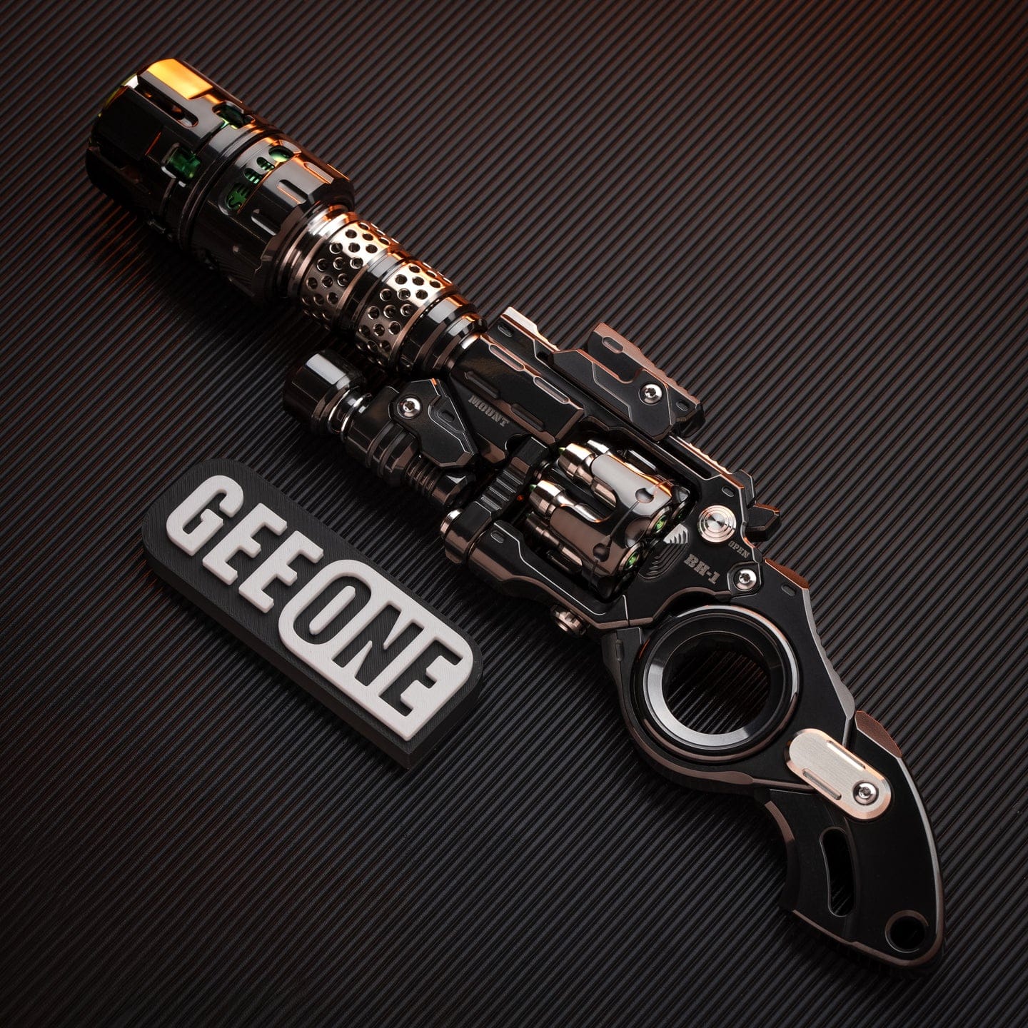 Tactile Slider – DJG Destroyer | Titanium Brass Zirconium EDC Push Slider