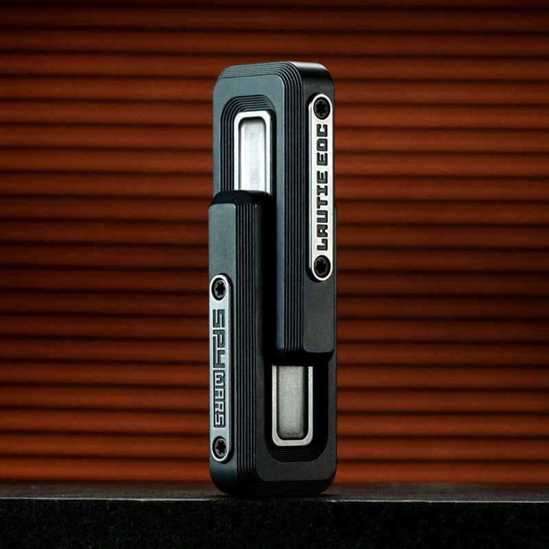 Fidget Slider EDC – LAUTIE X-Lock 2.0 | Stainless Steel Brass Zirconium Push Slider