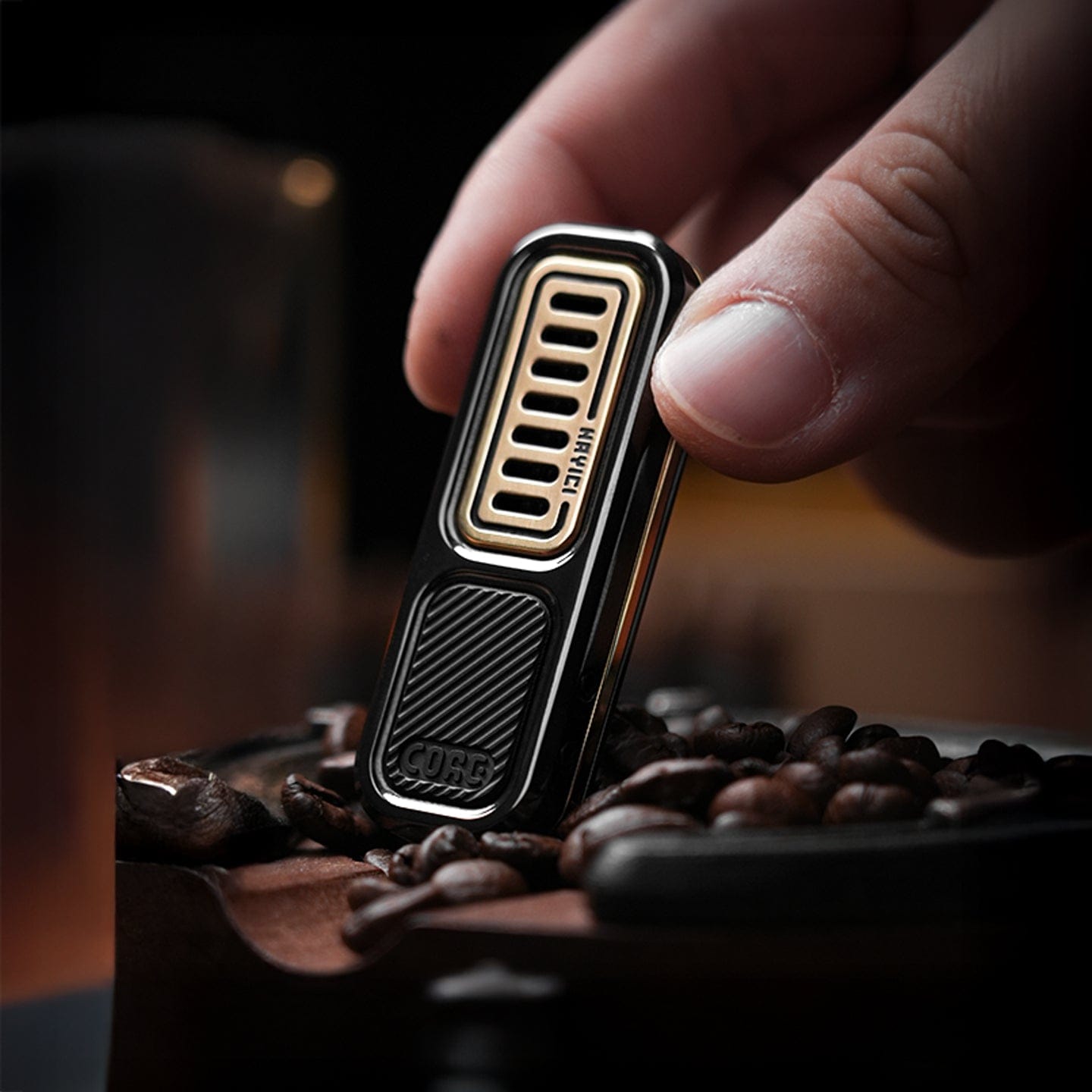 Tactile Slider – MUYI Eraser Core | PEI Zirconium Brass Stainless Steel EDC Push Slider