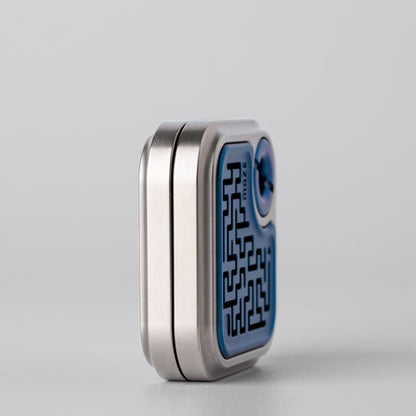 Fidget Slider – 01EDC Maze Block | Titanium Zirconium Brass Copper Push Slider EDC