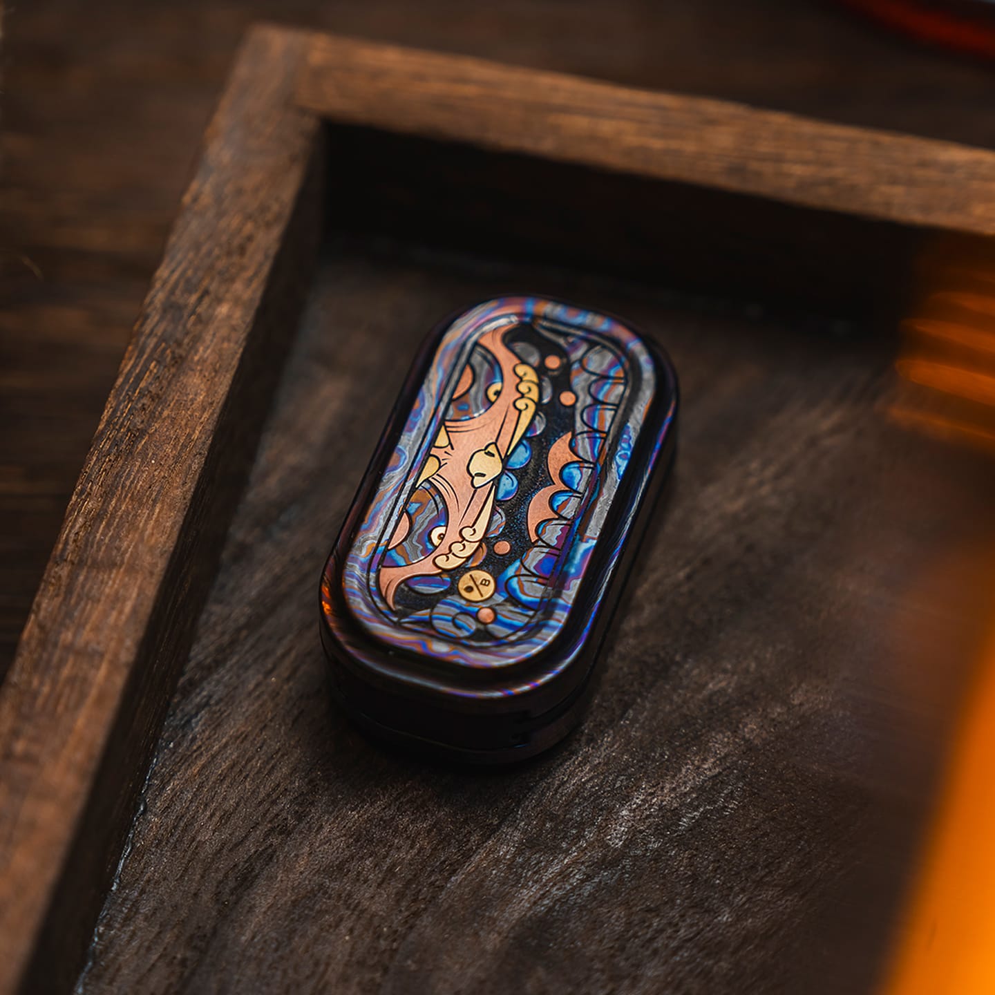 Fidget Slider EDC – 01EDC 01 Slider | Titanium Zirconium PEEK Push Slider Mechanical Magnetic
