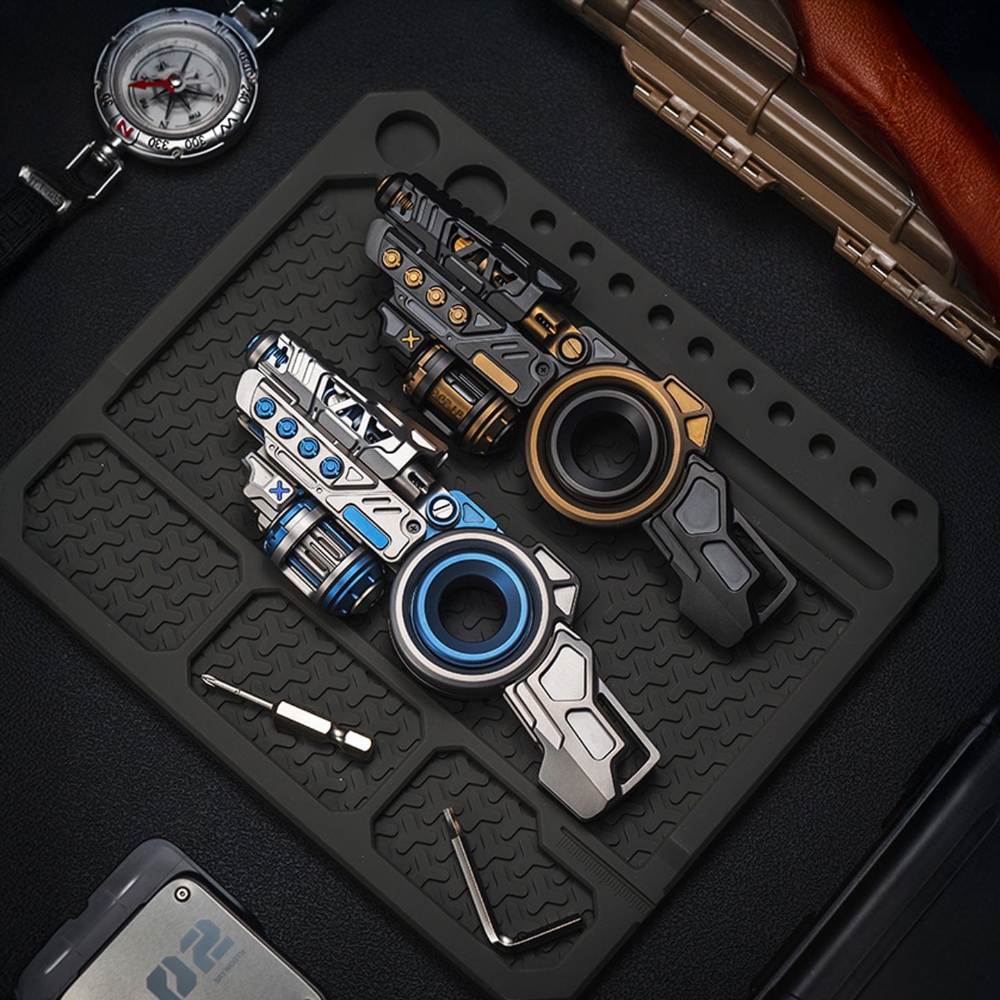 Fidget Slider EDC – 01EDC Time Knight 3.0 Pro | Titanium Push Slider