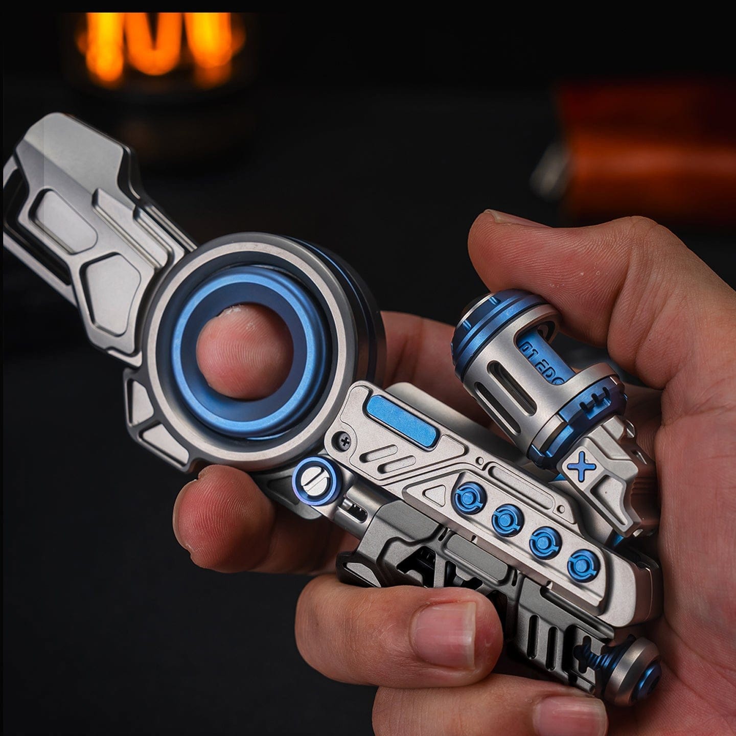 Fidget Slider EDC – 01EDC Time Knight 3.0 Pro | Titanium Push Slider