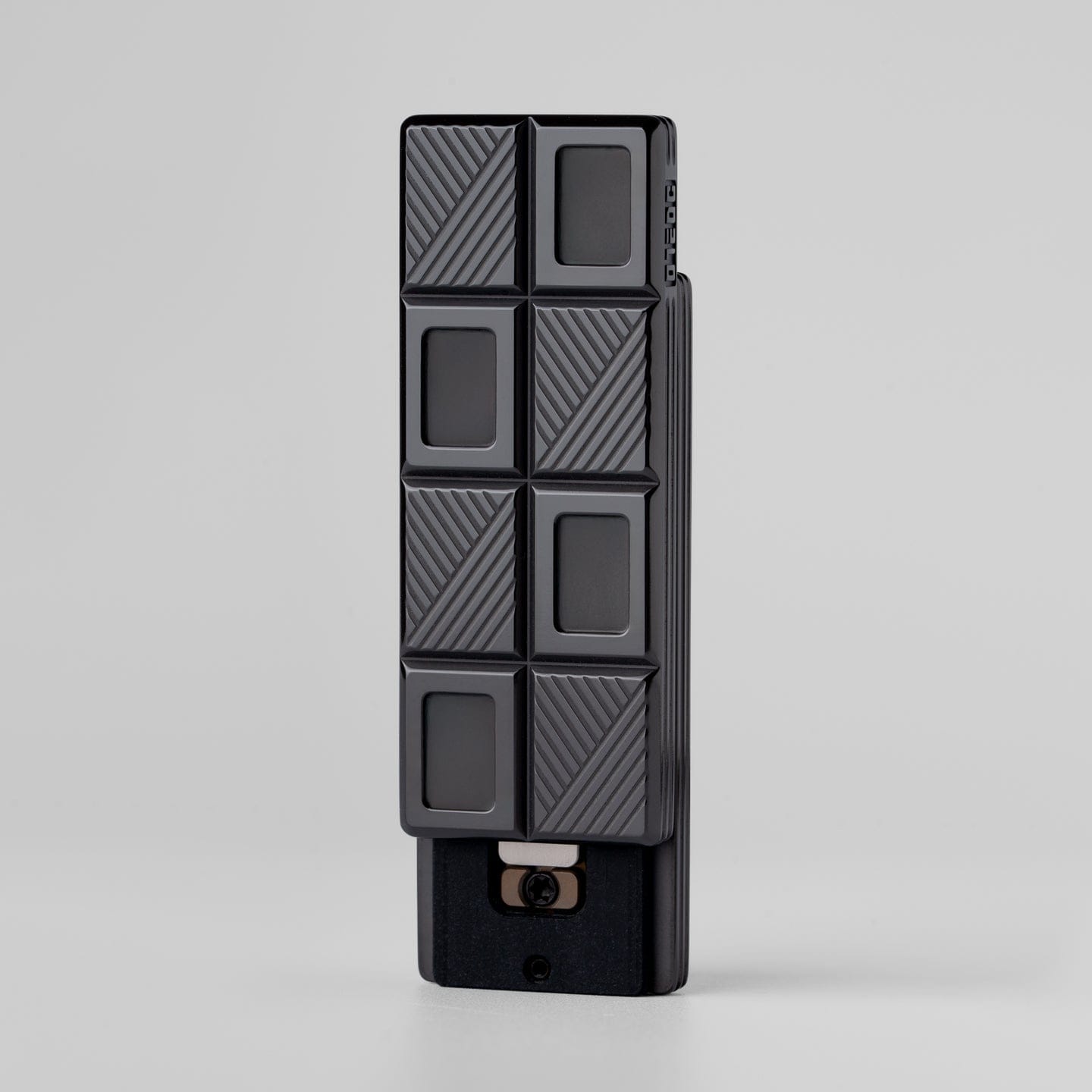 Fidget Slider EDC – 01EDC Wafer Biscuit 2.0 Chocolate | Damascus Mokume Zirconium Push Slider