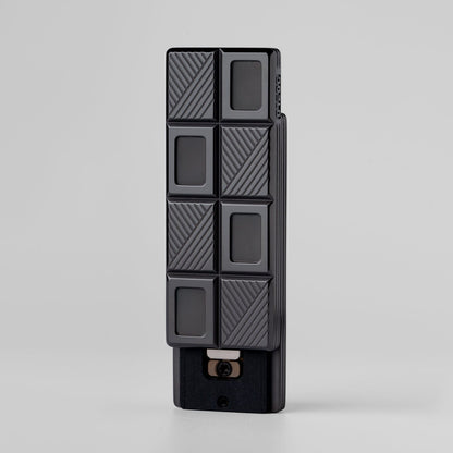 Fidget Slider EDC – 01EDC Wafer Biscuit 2.0 Chocolate | Damascus Mokume Zirconium Push Slider