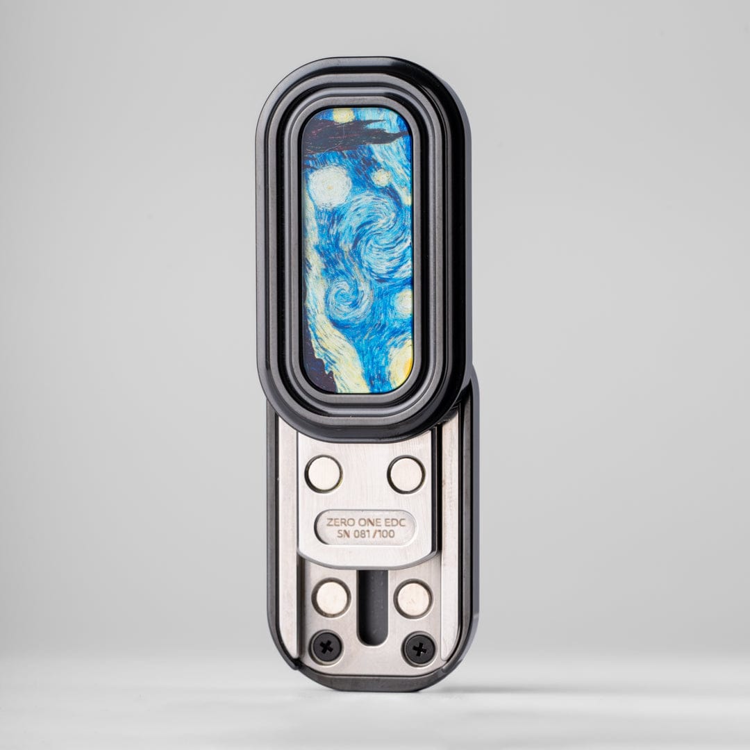Fidget Slider EDC – 01EDC 01 Slider | Titanium Zirconium PEEK Push Slider Mechanical Magnetic