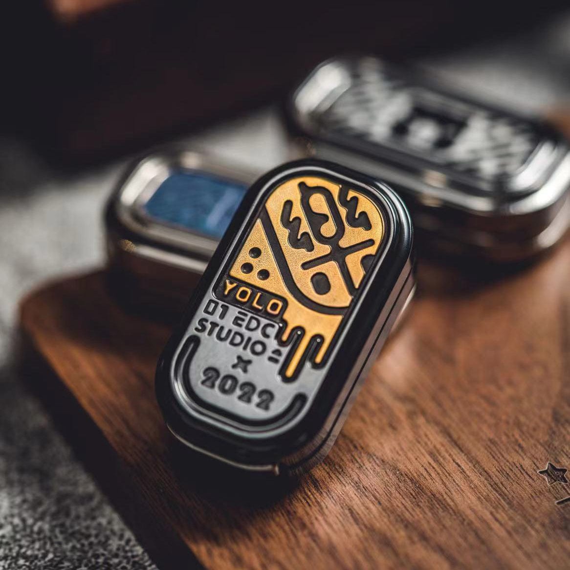 Fidget Slider EDC – 01EDC 01 Slider | Titanium Zirconium PEEK Push Slider Mechanical Magnetic