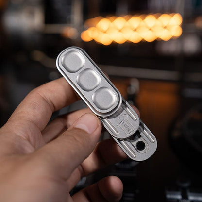 Push Slider – 01EDC Pea Slider | Stainless Steel Stonewashed Polished EDC Fidget