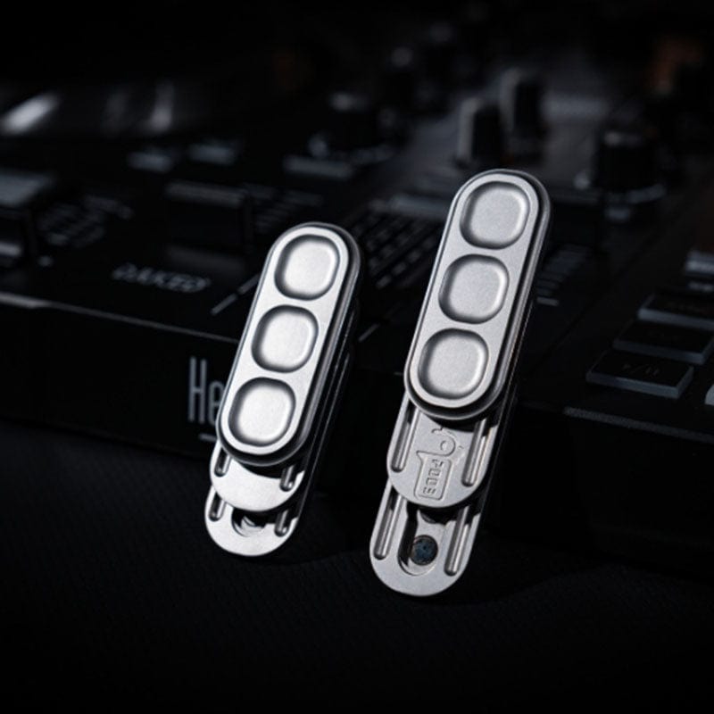 Push Slider – 01EDC Pea Slider | Stainless Steel Stonewashed Polished EDC Fidget
