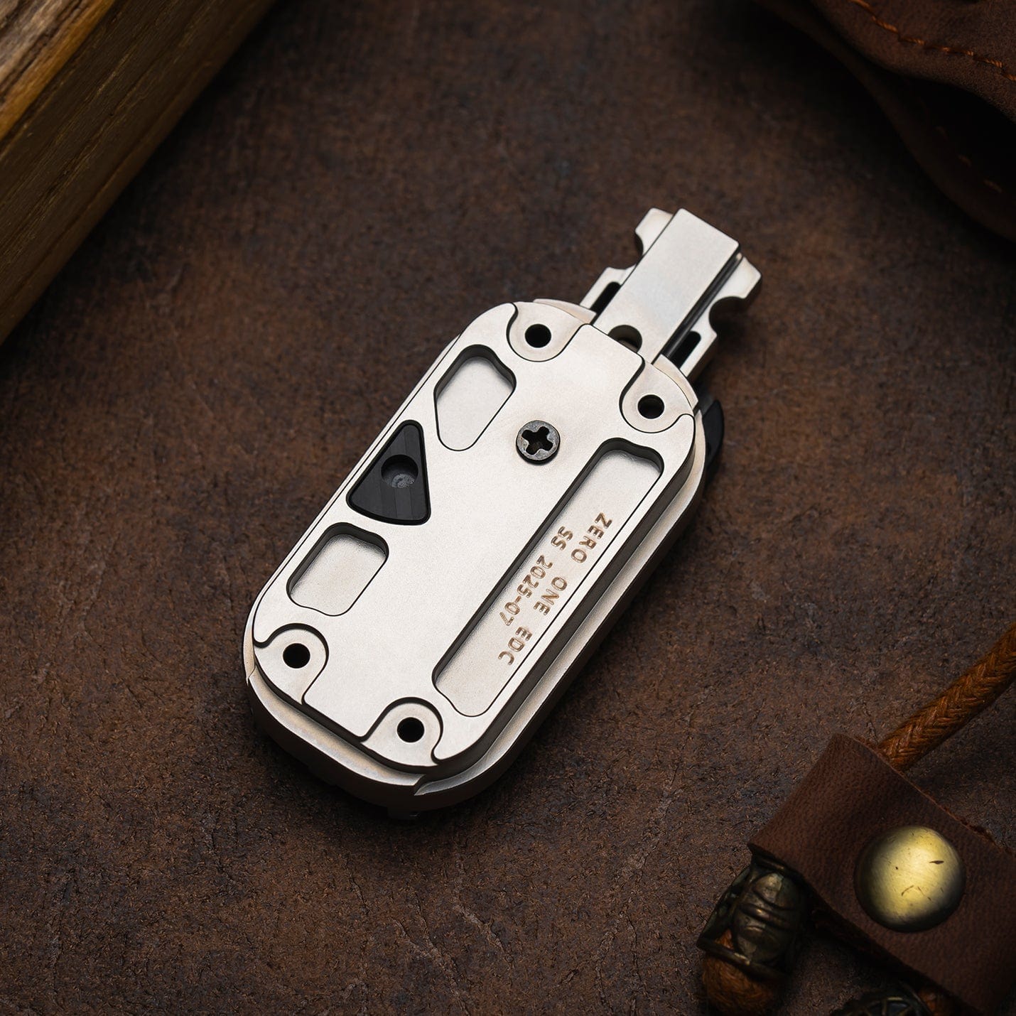 Fidget Slider EDC – 01EDC 01 Slider | Titanium Zirconium PEEK Push Slider Mechanical Magnetic