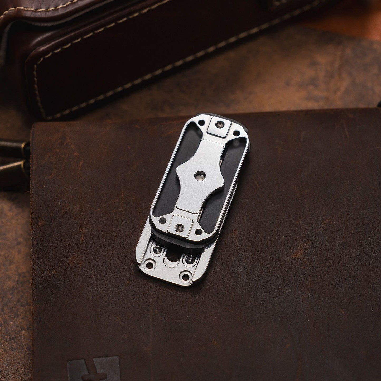 Fidget Slider EDC – 01EDC 01 Slider | Titanium Zirconium PEEK Push Slider Mechanical Magnetic