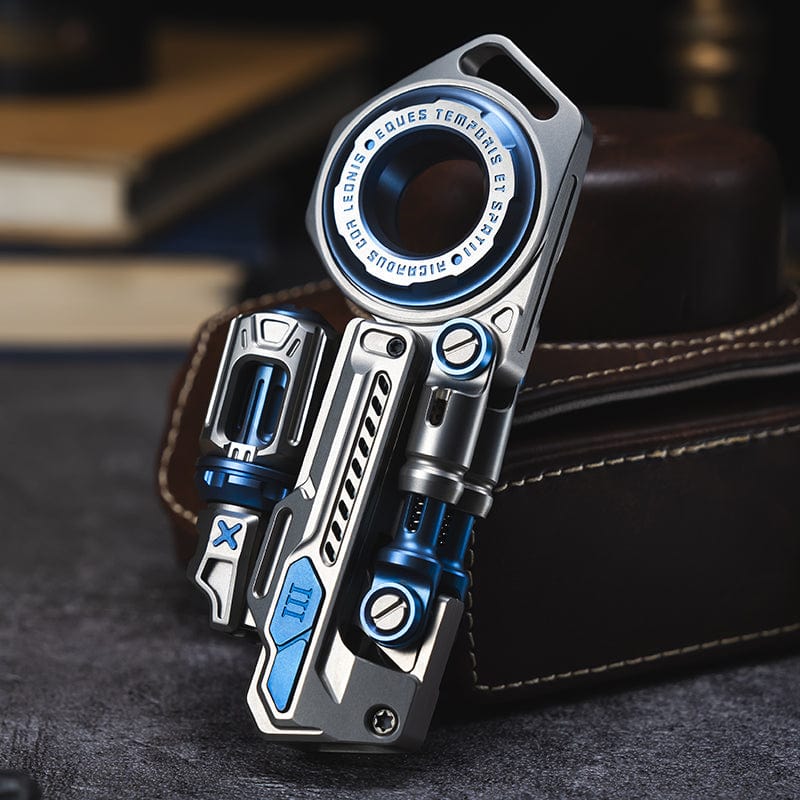 Fidget Slider EDC – 01EDC Time Knight 3.0 | Stainless Steel Titanium Zirconium PEI Push Slider