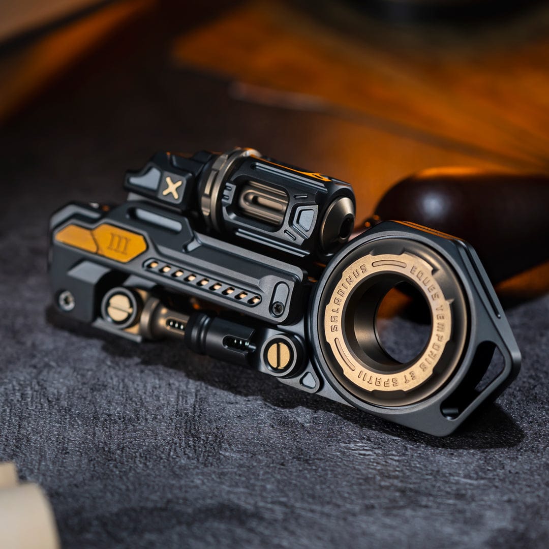 Fidget Slider EDC – 01EDC Time Knight 3.0 | Stainless Steel Titanium Zirconium PEI Push Slider