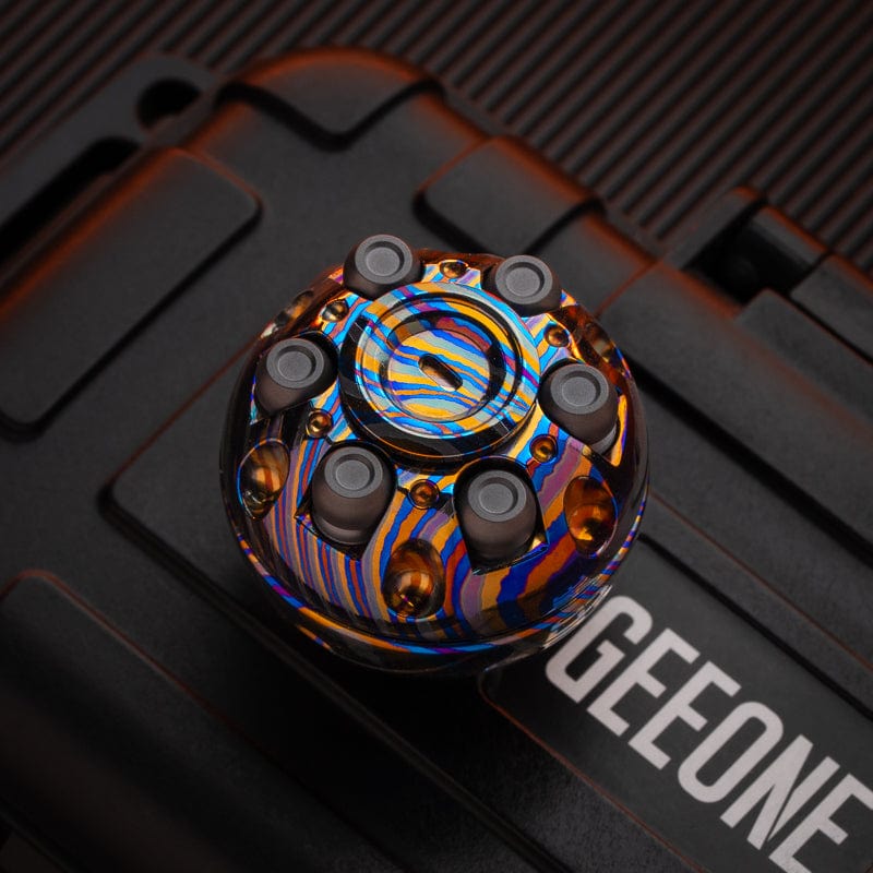 Spinning Top – 42COSMO Death Star | Zirconium Titanium Mokuti EDC Fidget Spinner