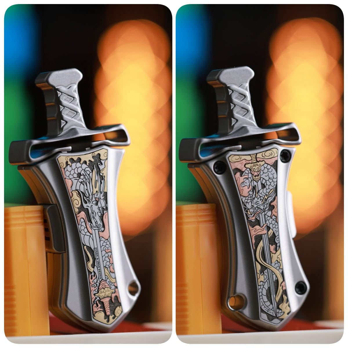 Pocket Knife EDC – ACEdc Master Sword | Titanium Stainless Steel Zirconium Folding Blade