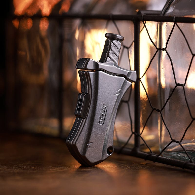 Pocket Knife EDC – ACEdc Master Sword | Titanium Stainless Steel Zirconium Folding Blade