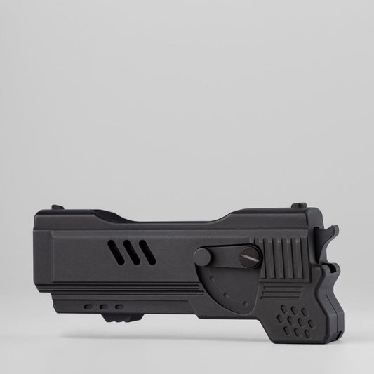 Mechanical Slider – Alpha Bullet Gun | Blasted Zirconium EDC Push Slider