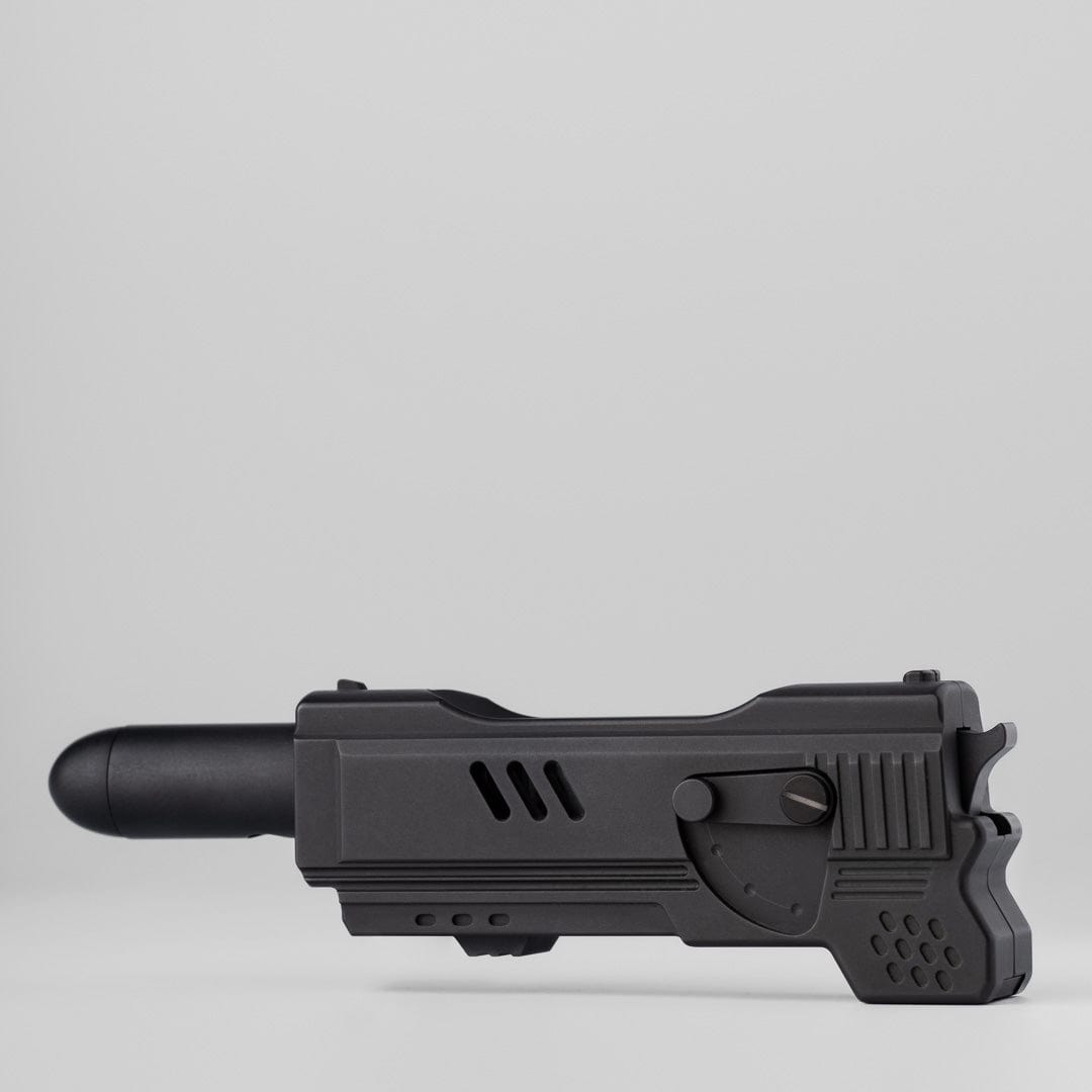 Mechanical Slider – Alpha Bullet Gun | Blasted Zirconium EDC Push Slider