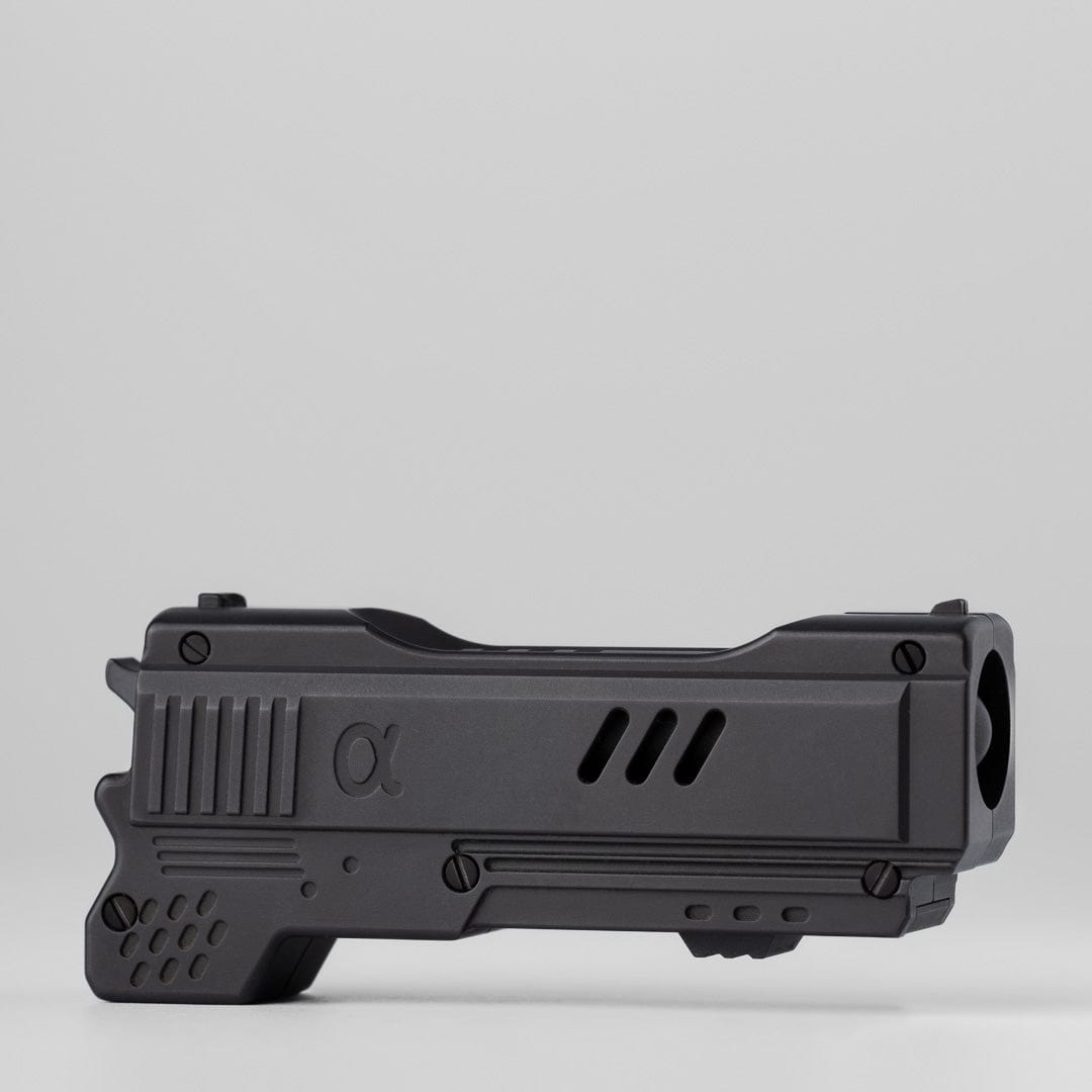 Mechanical Slider – Alpha Bullet Gun | Blasted Zirconium EDC Push Slider