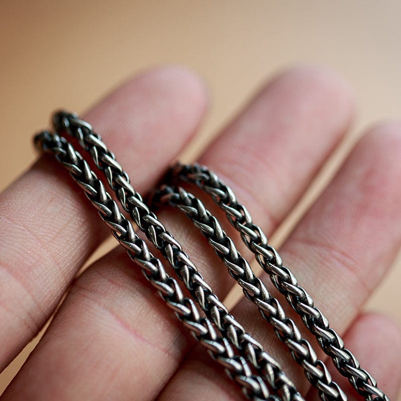 EDC Lanyard Bead – Bad Guy Smile | Titanium Zirconium Damascus Mokuti Super Conductor
