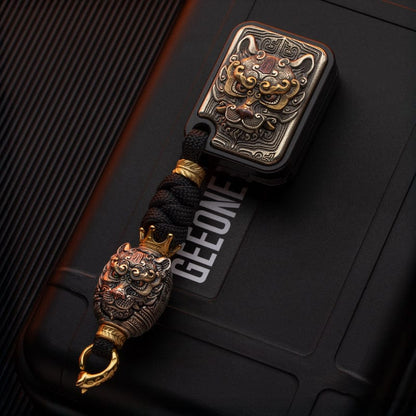 Push Slider – BPMods Crystal Slider | PMMA Copper Titanium EDC Fidget