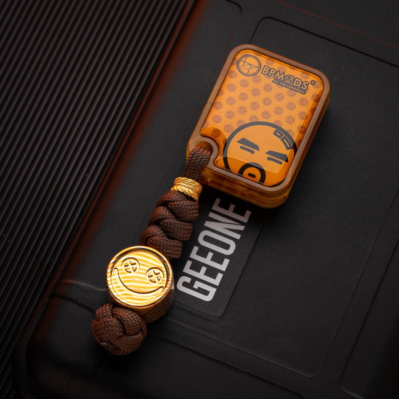 Push Slider – BPMods Crystal Slider | PMMA Copper Titanium EDC Fidget
