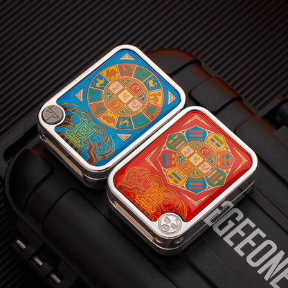 Push Slider – BPMods Crystal Slider | PMMA Copper Titanium EDC Fidget