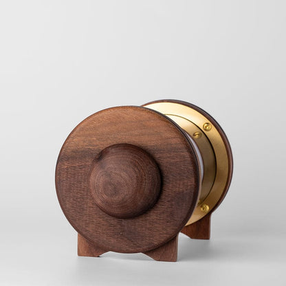 EDC Accessories – 01EDC Time Container | Black Walnut Brass Glass EDC Storage Capsule