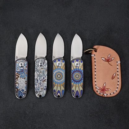 Pocket Knife EDC – Changshanqijie Yuebao | M390 Steel Titanium Shell Inlay