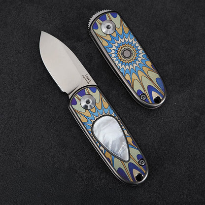 Pocket Knife EDC – Changshanqijie Yuebao | M390 Steel Titanium Shell Inlay