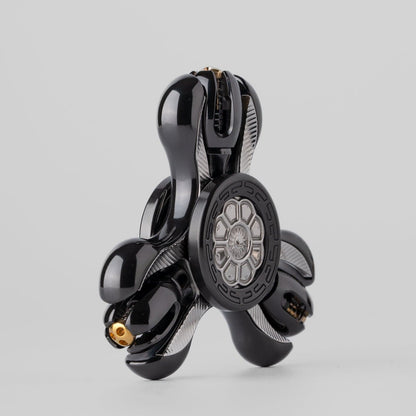 Gyroscope Toy – Chimago Prayer Wheel | Blackened Zirconium Oil Slick EDC Spinner