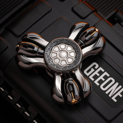 Gyroscope Toy – Chimago Prayer Wheel | Blackened Zirconium Oil Slick EDC Spinner