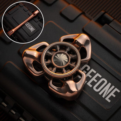 Spinning Top – Chimago Exorcism | Stainless Steel Copper Zirconium Damascus EDC Spinner