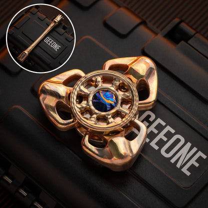 Spinning Top – Chimago Exorcism | Stainless Steel Copper Zirconium Damascus EDC Spinner