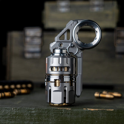 Tactile Slider – DJG Destroyer | Titanium Brass Zirconium EDC Push Slider
