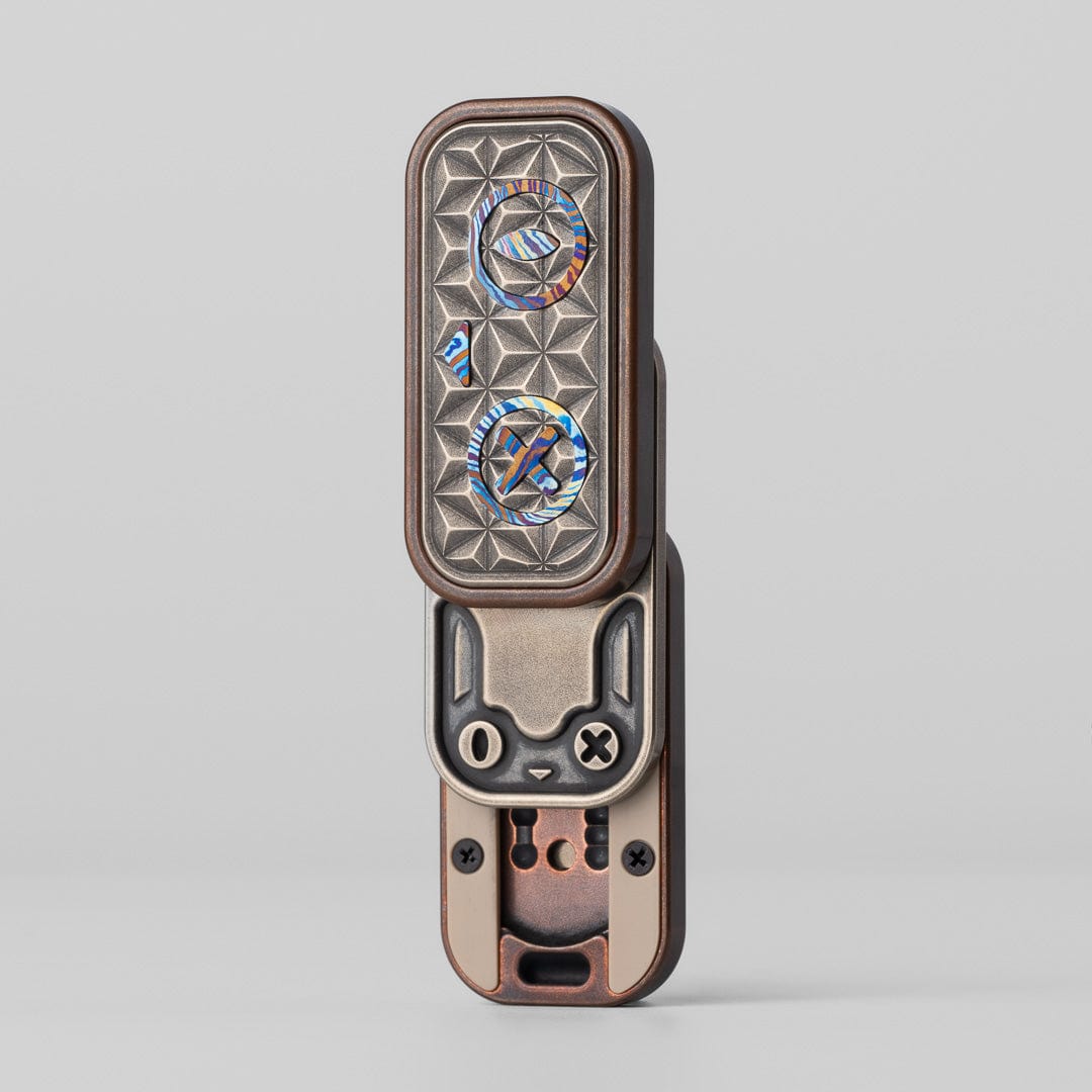 Push Slider EDC – EA EDC Schrödinger's Cat | Titanium Ultem PEI Cupronickel Mokuti Tactile Slider