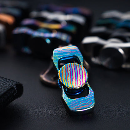 Fidget Slider EDC – Faith EDC Streamline | Stainless Steel Titanium Zirconium Mokuti Zircuti