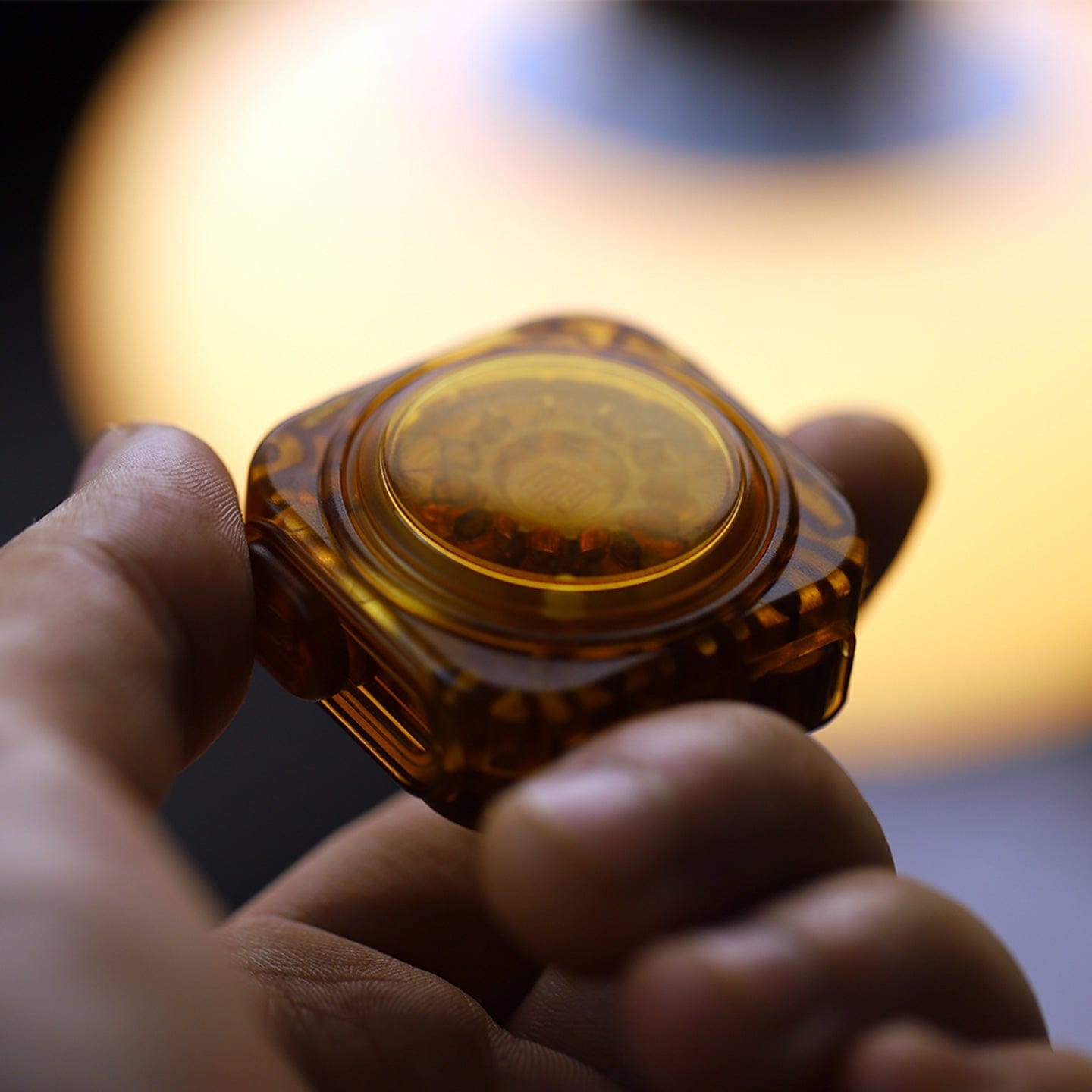 Gyroscope Toy – Gao Studio Fidget Master | PC Amber Titanium PEI EDC Spinner