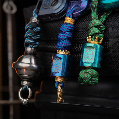EDC Paracord Braiding Service – GEEOne | Atwood 550 Rope Titanium Tritium Bead Sterling Silver Kit