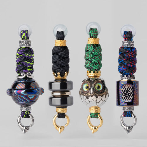 EDC Paracord Braiding Service – GEEOne | Atwood 550 Rope Titanium Tritium Bead Sterling Silver Kit