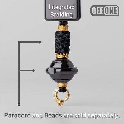 EDC Paracord Braiding Service – GEEOne | Atwood 550 Rope Titanium Tritium Bead Sterling Silver Kit