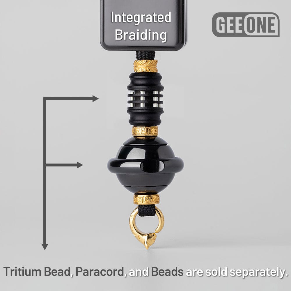 EDC Paracord Braiding Service – GEEOne | Atwood 550 Rope Titanium Tritium Bead Sterling Silver Kit