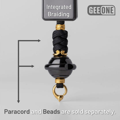 EDC Paracord Braiding Service – GEEOne | Atwood 550 Rope Titanium Tritium Bead Sterling Silver Kit