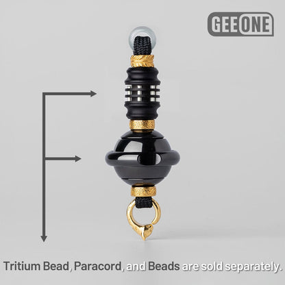 EDC Paracord Braiding Service – GEEOne | Atwood 550 Rope Titanium Tritium Bead Sterling Silver Kit