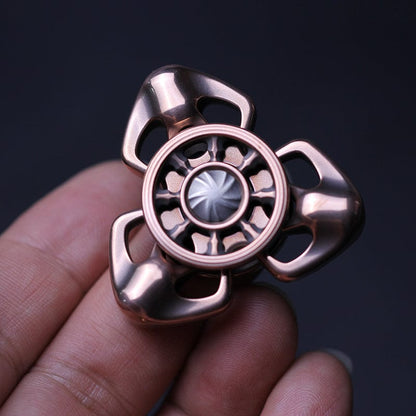 Spinning Top – Chimago Exorcism | Stainless Steel Copper Zirconium Damascus EDC Spinner