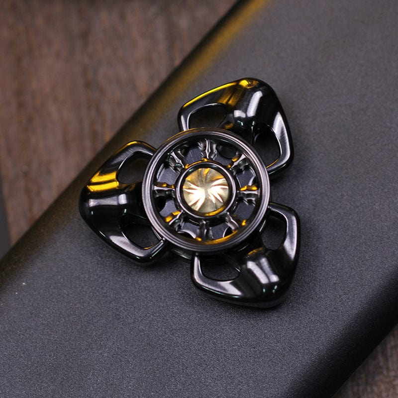 Spinning Top – Chimago Exorcism | Stainless Steel Copper Zirconium Damascus EDC Spinner