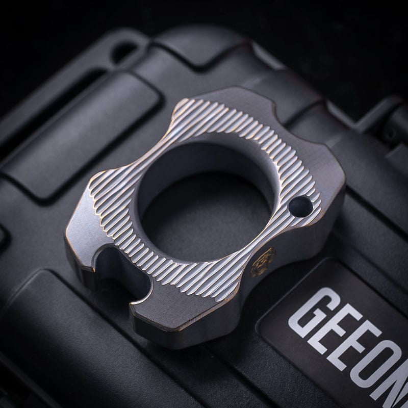 Pocket Tool – KASFLY Single Knuckle Duster | Titanium Zirconium Bronze EDC Multi Tool