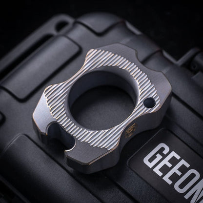 Pocket Tool – KASFLY Single Knuckle Duster | Titanium Zirconium Bronze EDC Multi Tool