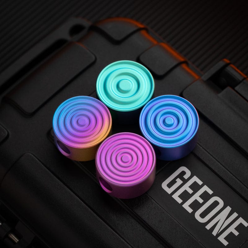 EDC Lanyard Bead – GEEOne Ripple | Titanium Anodized Knife Bead Paracord Pendant