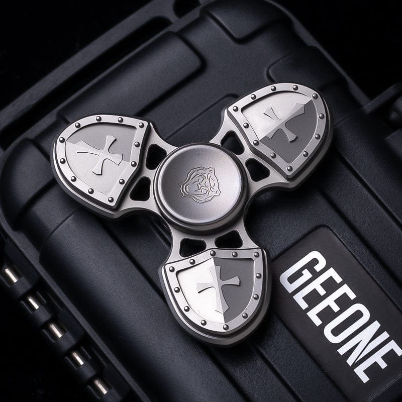 Fidget Spinner – KASFLY Tri-Crusader | Titanium Bronze EDC Tri-Blade Spinner